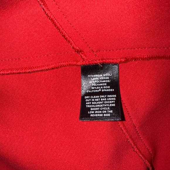 Lafayette 148 New York Womens Wool Blend Blazer Jacket Red & Black Size 8 - Picture 6 of 8